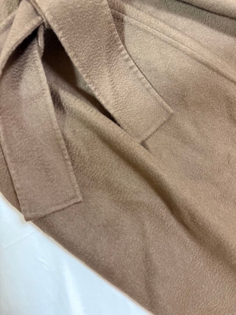 アナイ　カシミアウールリバーコート カシミヤ混 ノーカラーコート　ロングコート