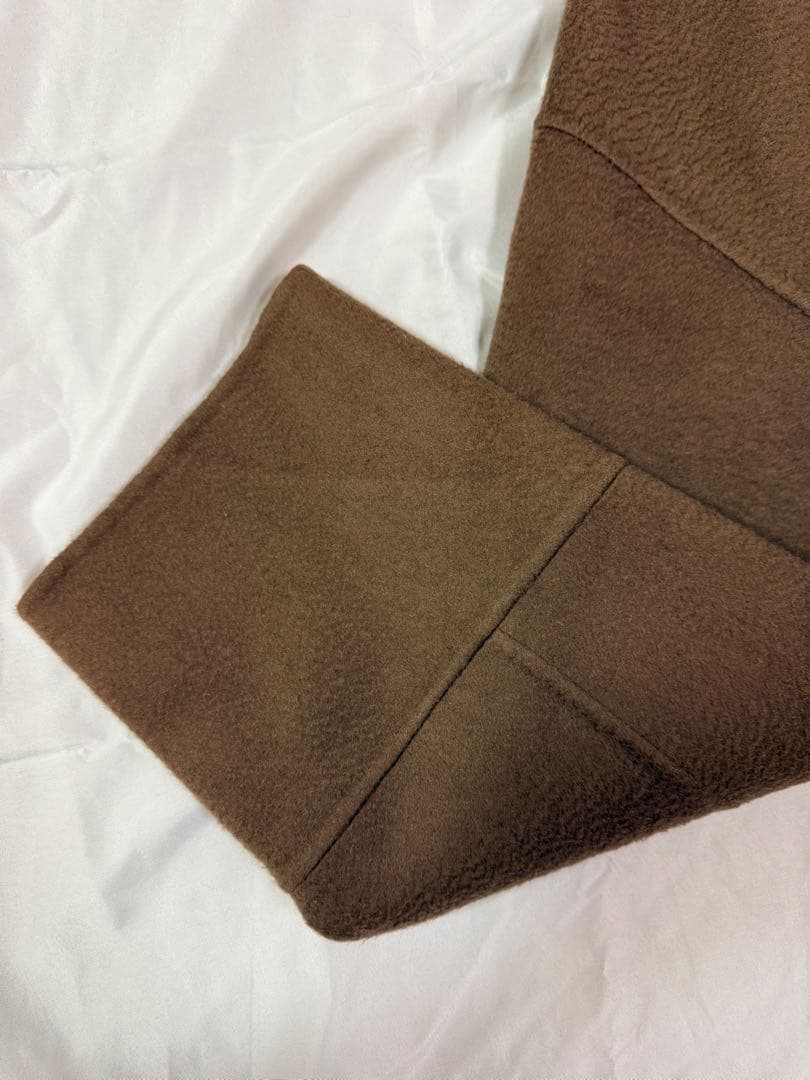 アナイ　カシミアウールリバーコート カシミヤ混 ノーカラーコート　ロングコート