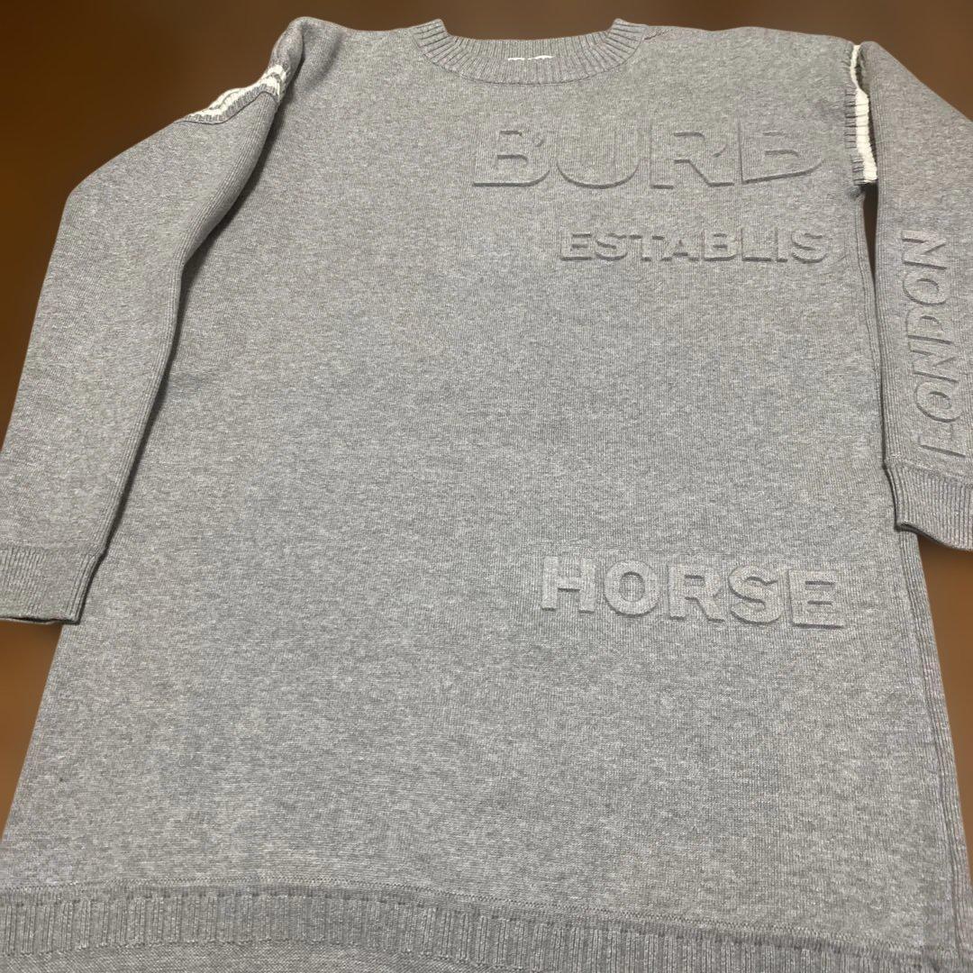 BURBERRY グレー 長袖ワンピース 12Y美品