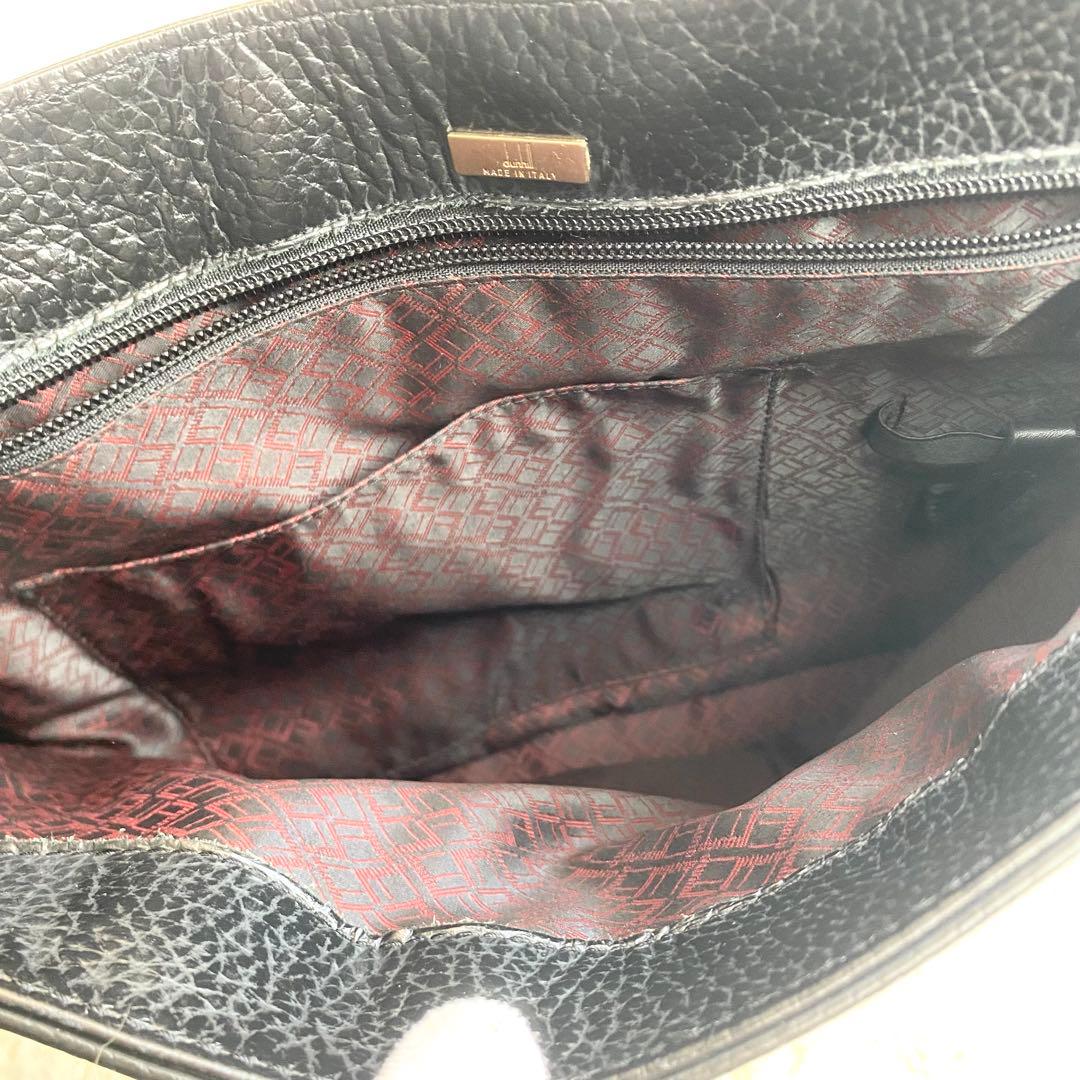 ダンヒル　メッセンジャーバッグ　オールレザーシボ革　クロスボディ　ビジネス