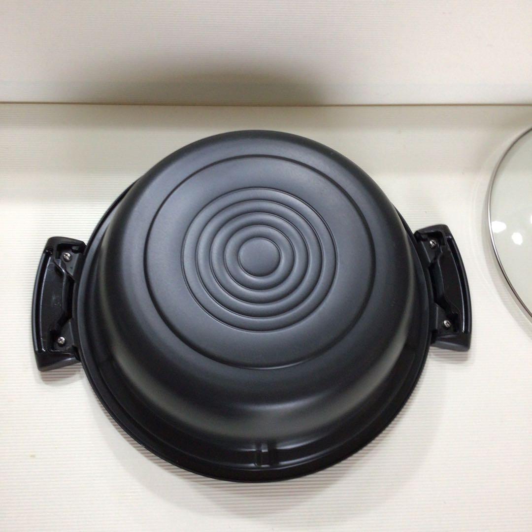 未使用パナソニック IH対応 鍋 ガラスふた付卓上 ブラック KZ-AN10-k