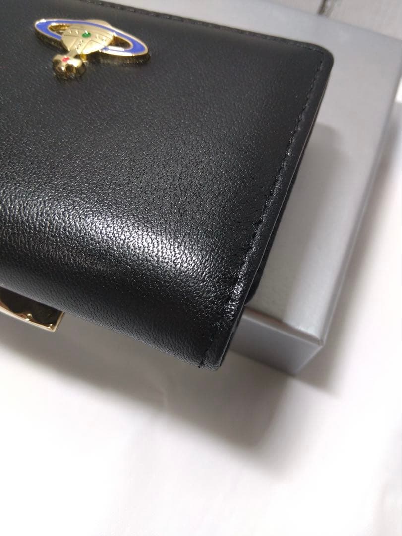 【ショッパー付き】Vivienne Westwood♡三つ折り財布　ブラック