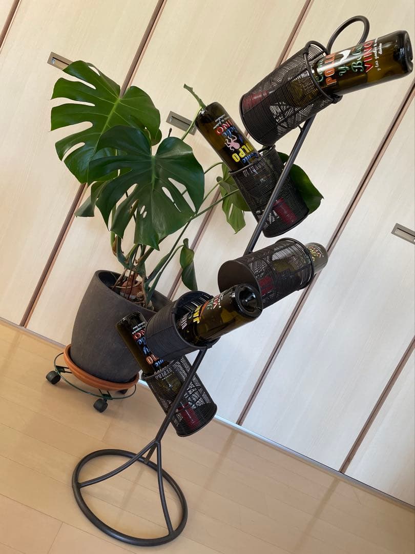 ☆美品•アイアン☆ワインラック•ワインスタンド/5本用☆