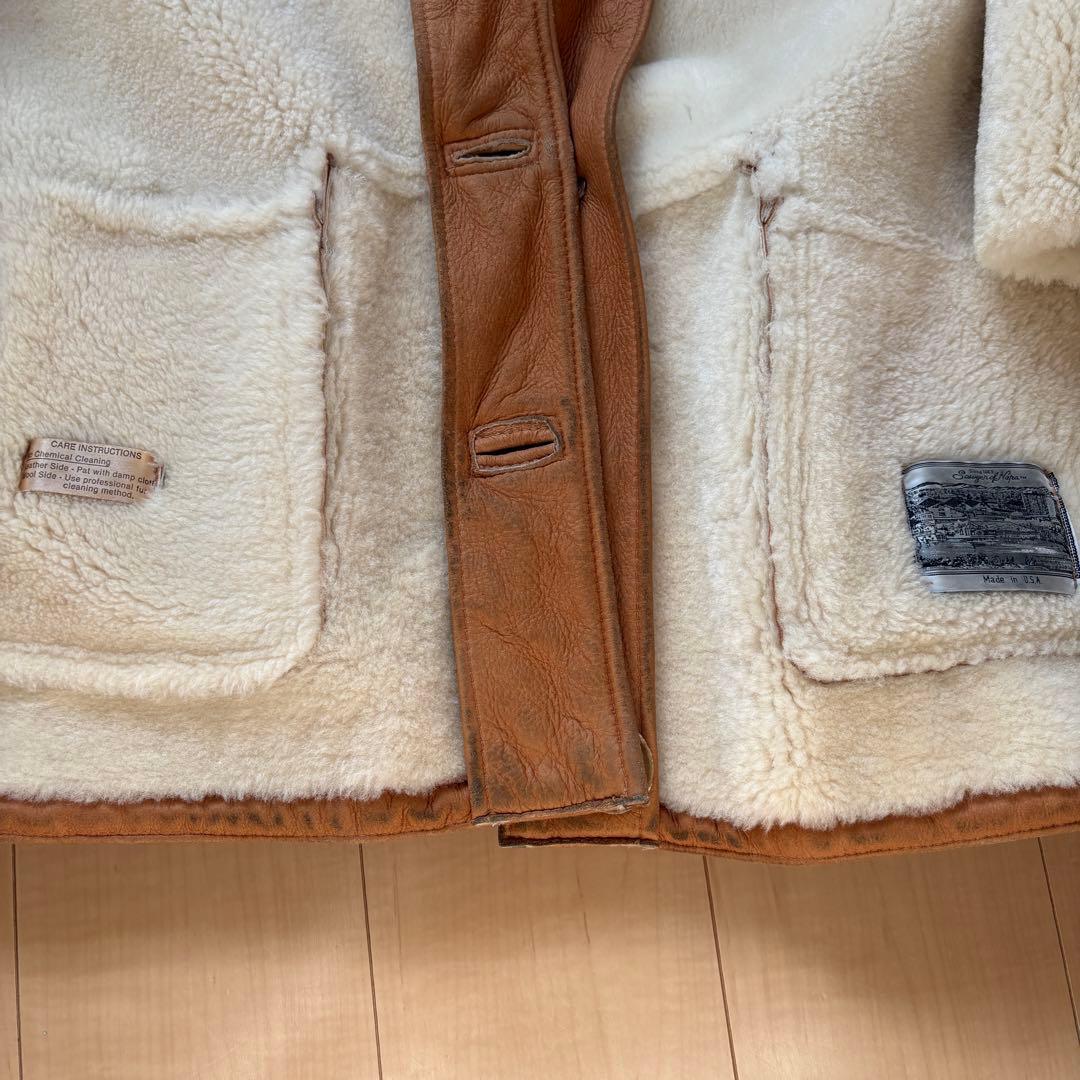USA製 Sawyer of Napa ムートンコート ヴィンテージ レザー