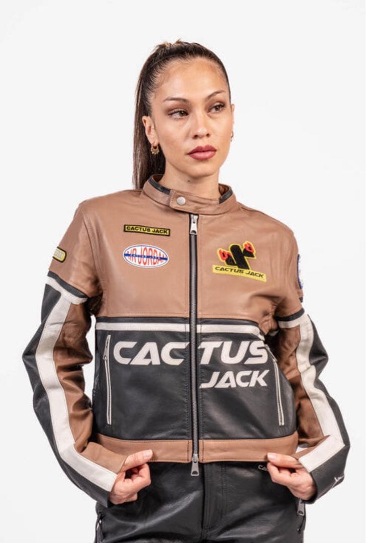 ☆新品☆ ジョーダン x トラヴィス スコット ウィメンズレザージャケット　L