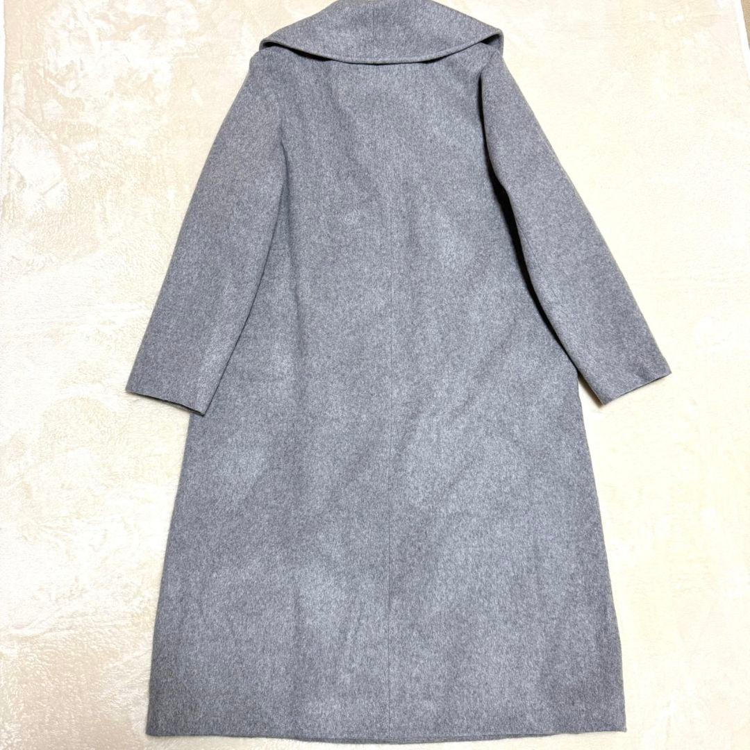 美品 完売品 トッカ LOOFAH ショールカラーウールコート グレー プレート
