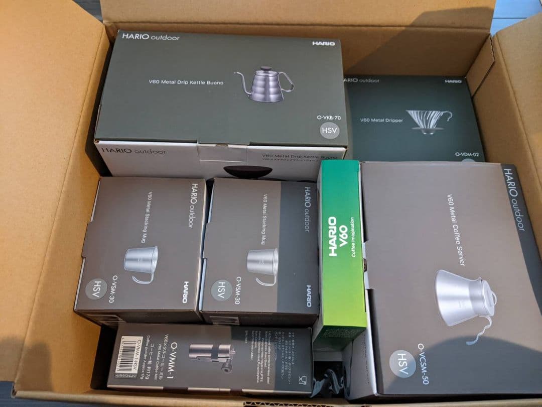 【新品未使用】HARIO(ハリオ) V60アウトドアコーヒーフルセット