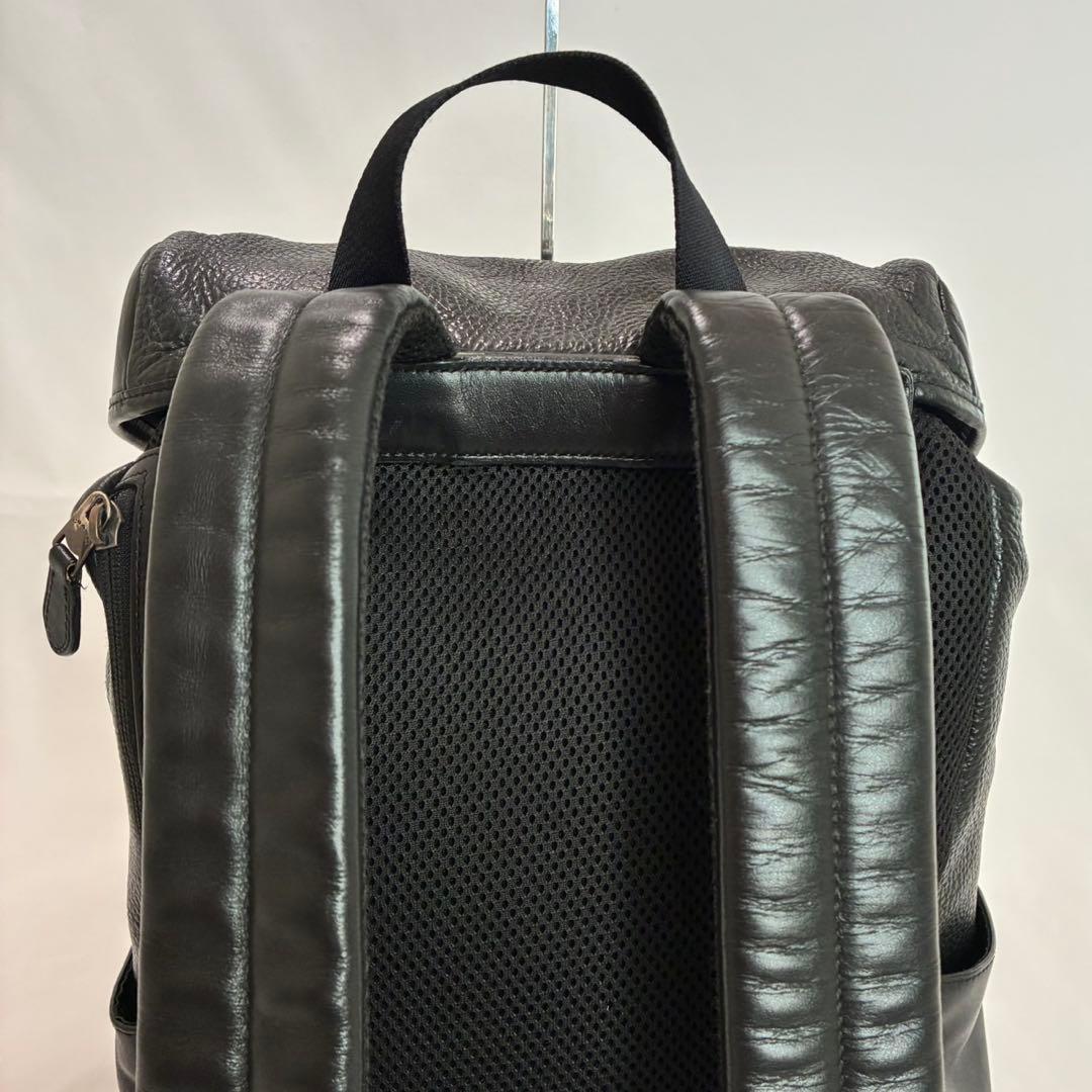 【美品/カード付】コーチ F72311 ペブル ヘンリー リュックサック レザー