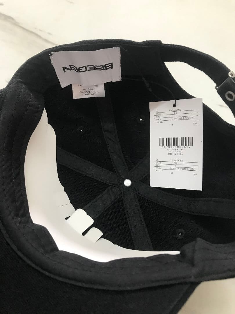 未使用 BEEDEN BD STUDS DAMAGE CAP BLACK#102