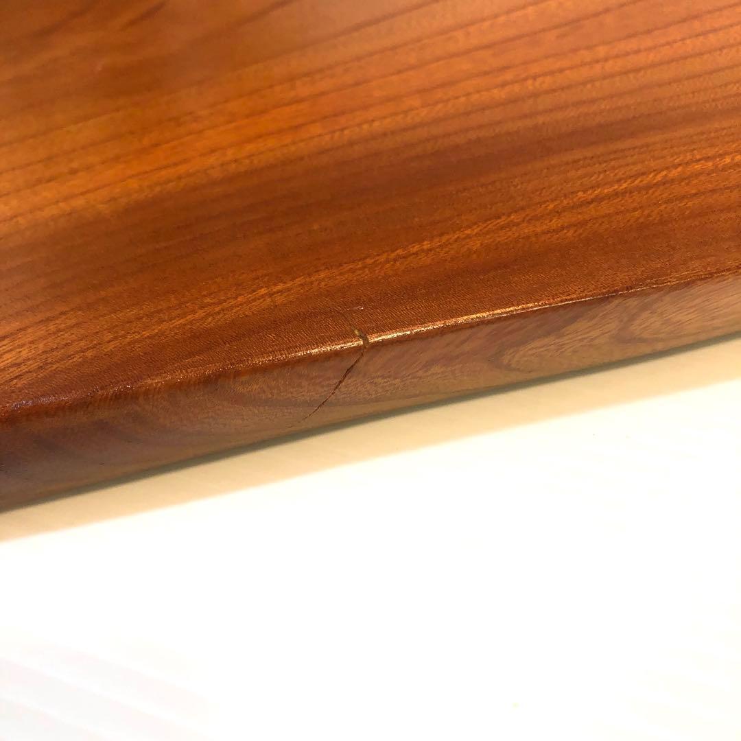 欅一枚板　座卓用木製置脚付　花台文机座卓　板サイズ約68×38×厚さ2.7cm