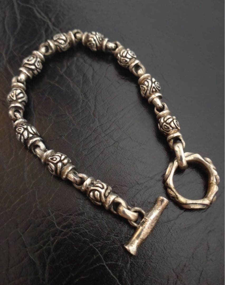 値下げ‼️トライバル　リンク　チェーン　ブレスレット 希少シルバー950