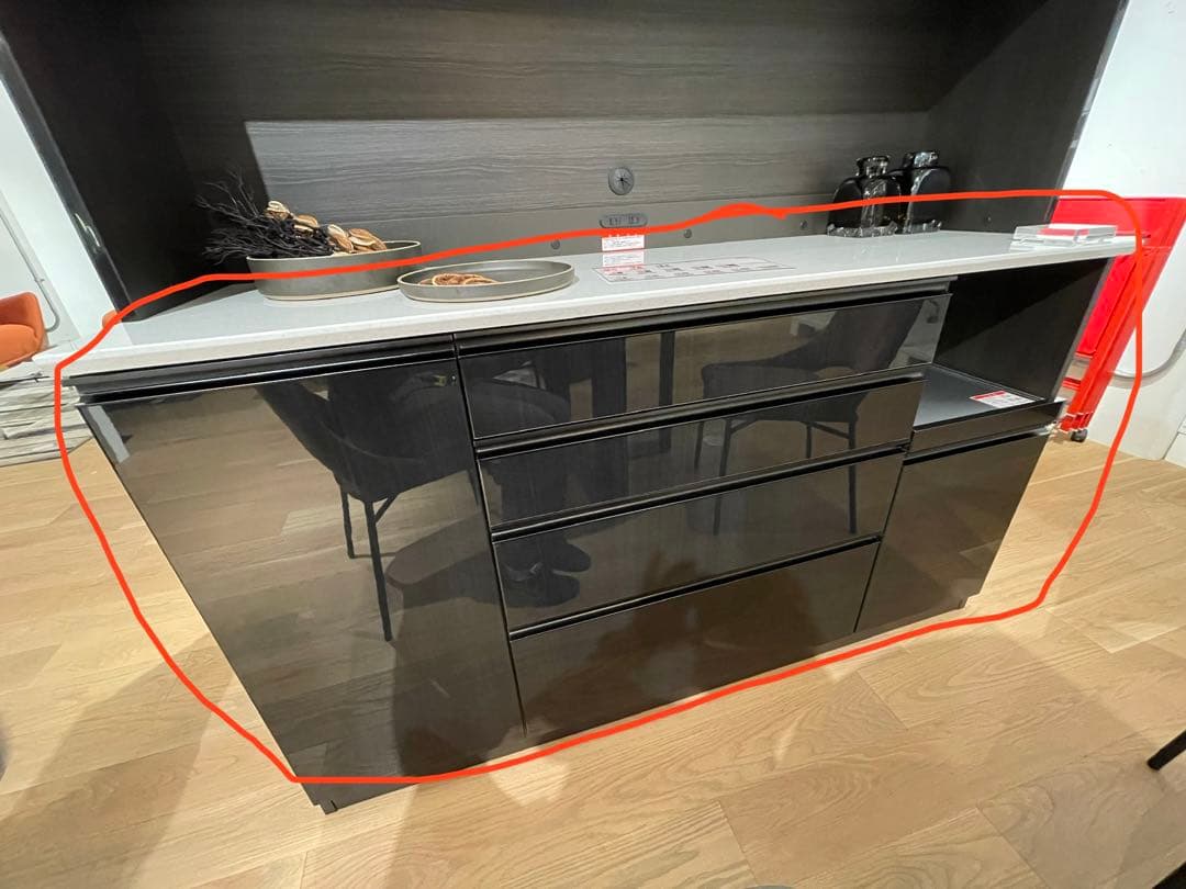 【値下げ中】高橋木工所　160 キッチンカウンター 食器棚　カップボード