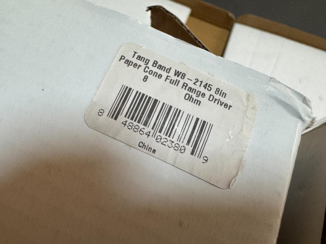 未使用 Tang Band W8-2145 20cmフルレンジユニット 8インチ