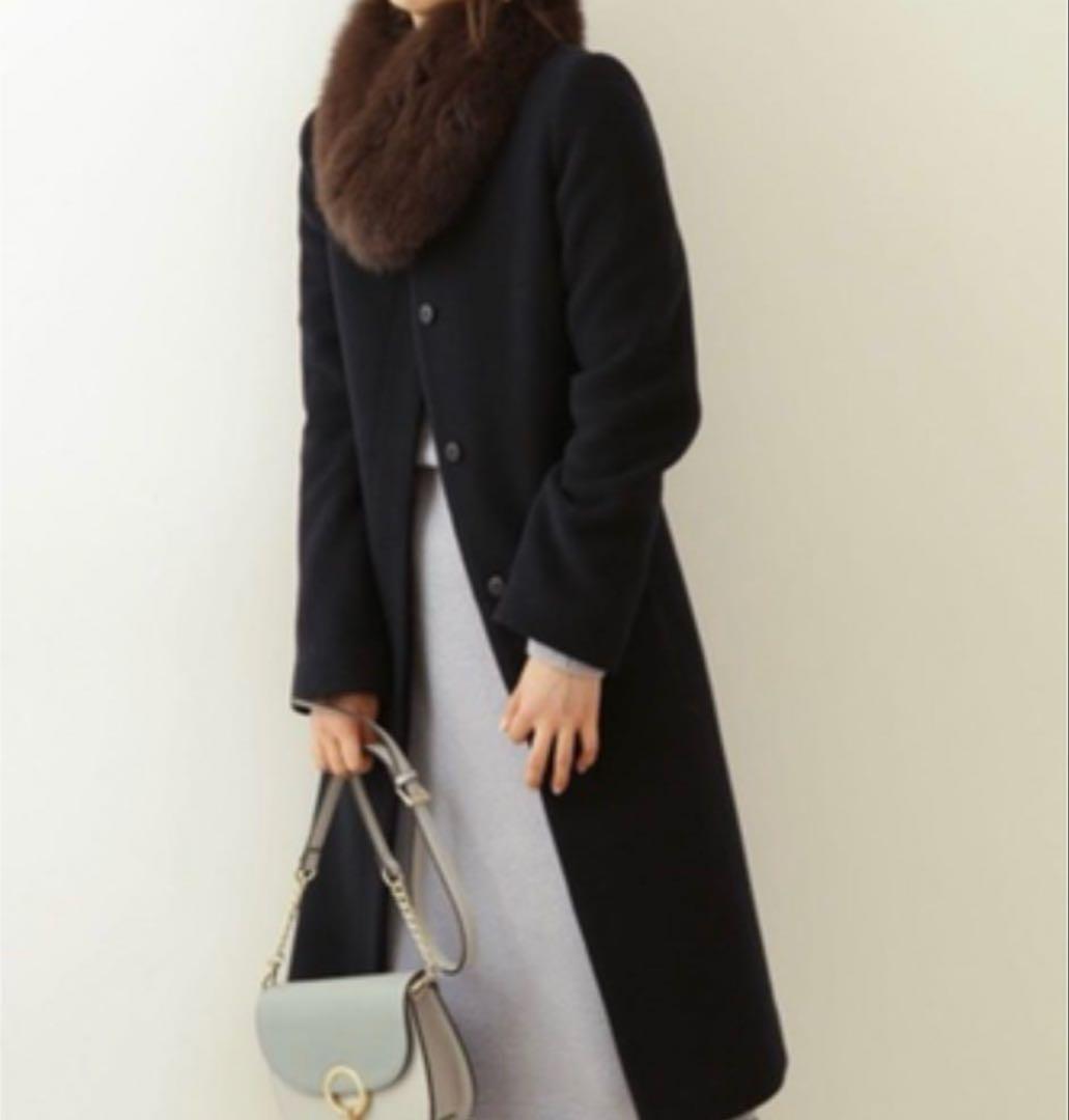 プロポーション ボディ ドレッシング 4WAYファーストール付きノーカラーコート