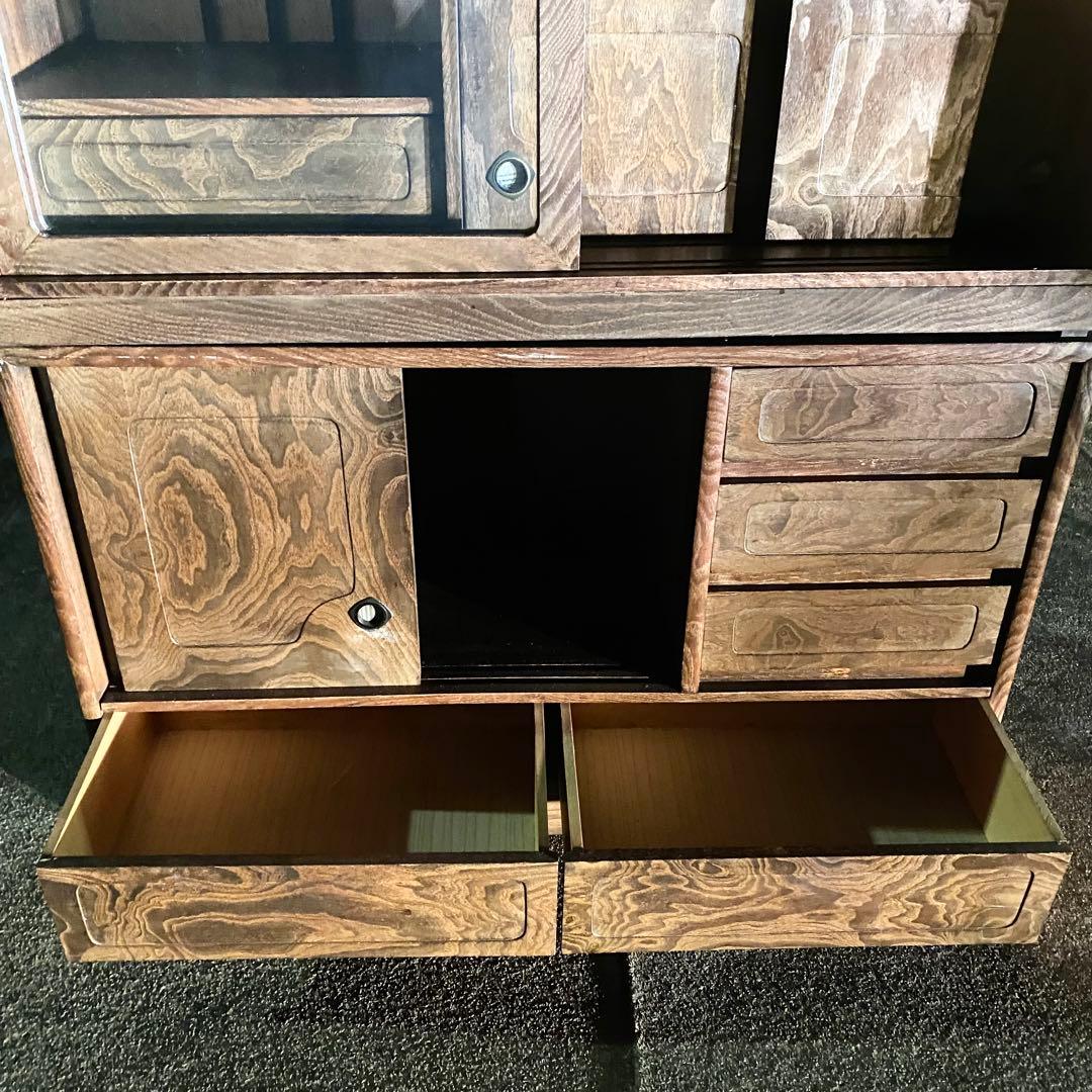 昭和レトロ アンティーク インテリア 古民家 茶箪笥 みせる収納家具