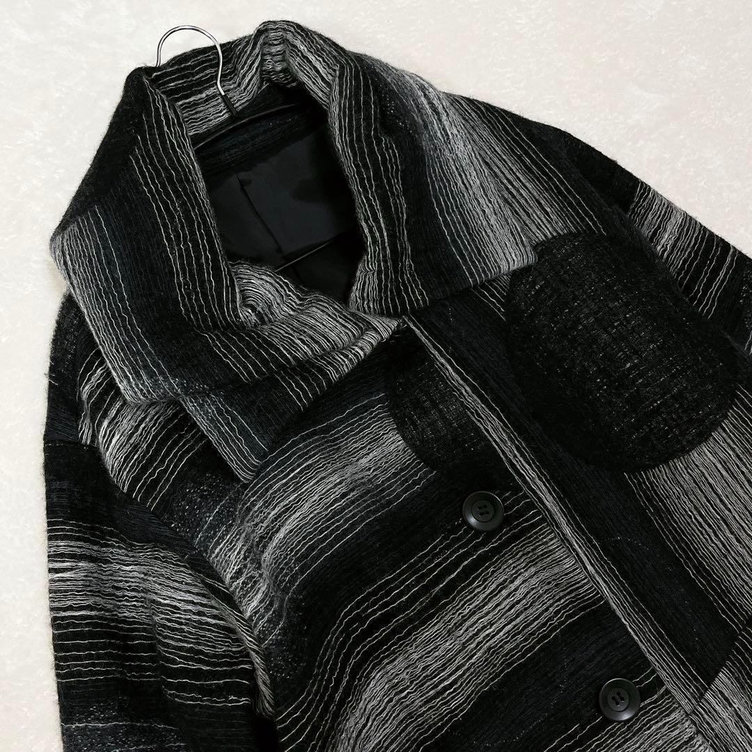 美品★センソユニコ慈雨　ウールコート　ロング　ドット　水玉　40