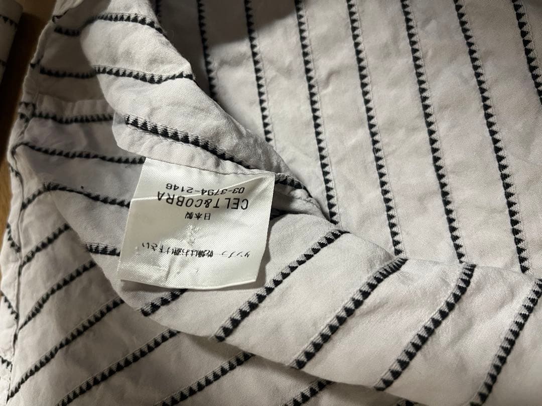 c*0様 ケルト&コブラcelt&cobraトライアングルストライプシャツLチバ