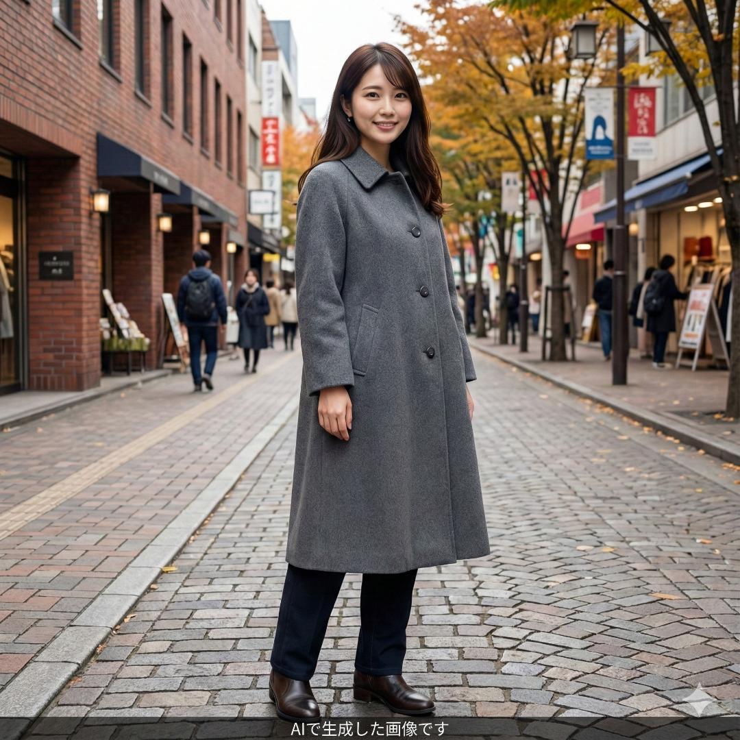 【美品】着丈106cm 高級上品 ピュアカシミヤ ピエールバルマン ロングコート