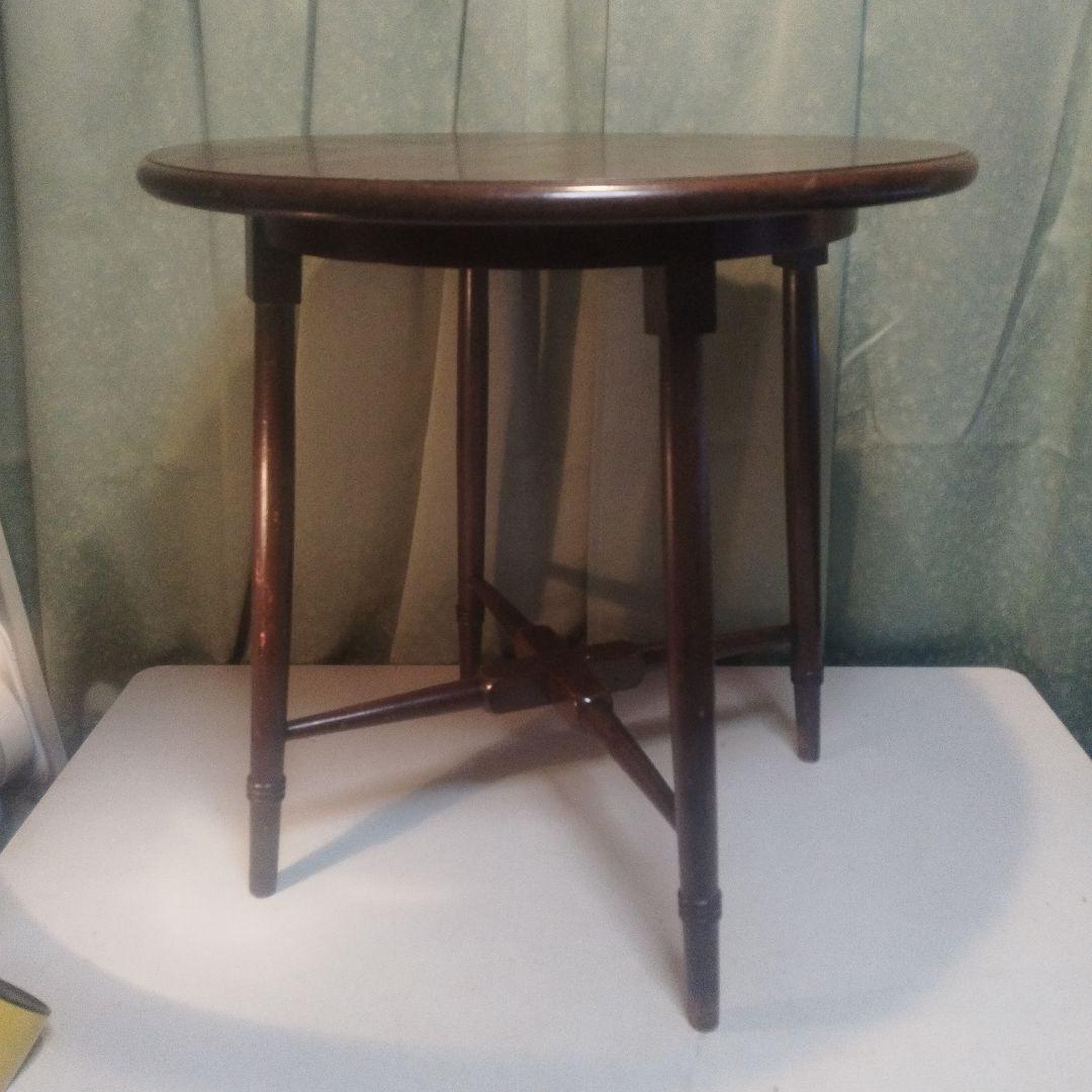 大正から昭和　とても古い　　丸テーブル　神戸港町　旧家出