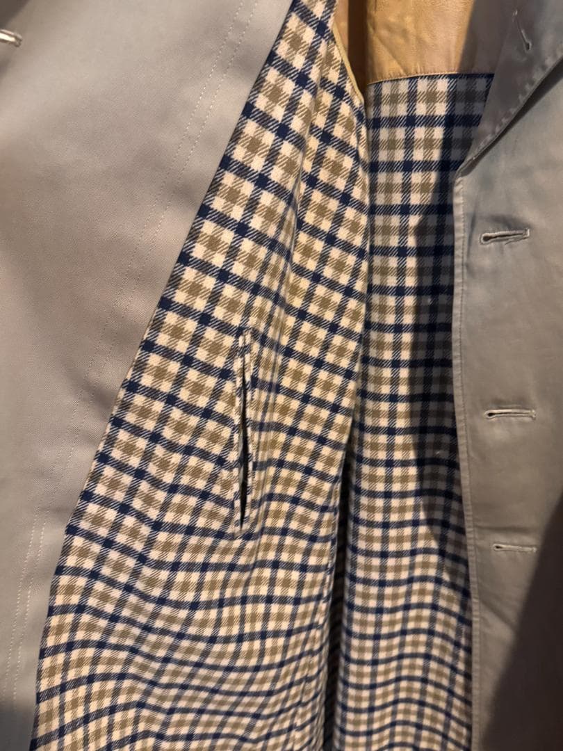 極美品　アクアスキュータム　トレンチコート　メンズ　カーキ　40　イングランド製