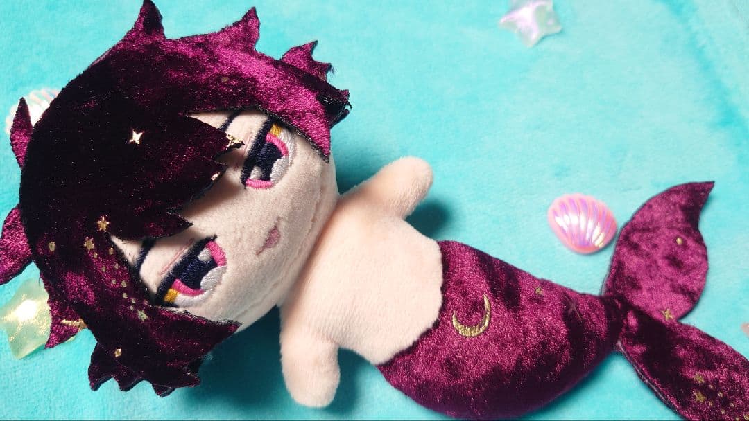 無属性　ぬいぐるみ　オリジナル　ハンドメイド　星屑の人魚くん