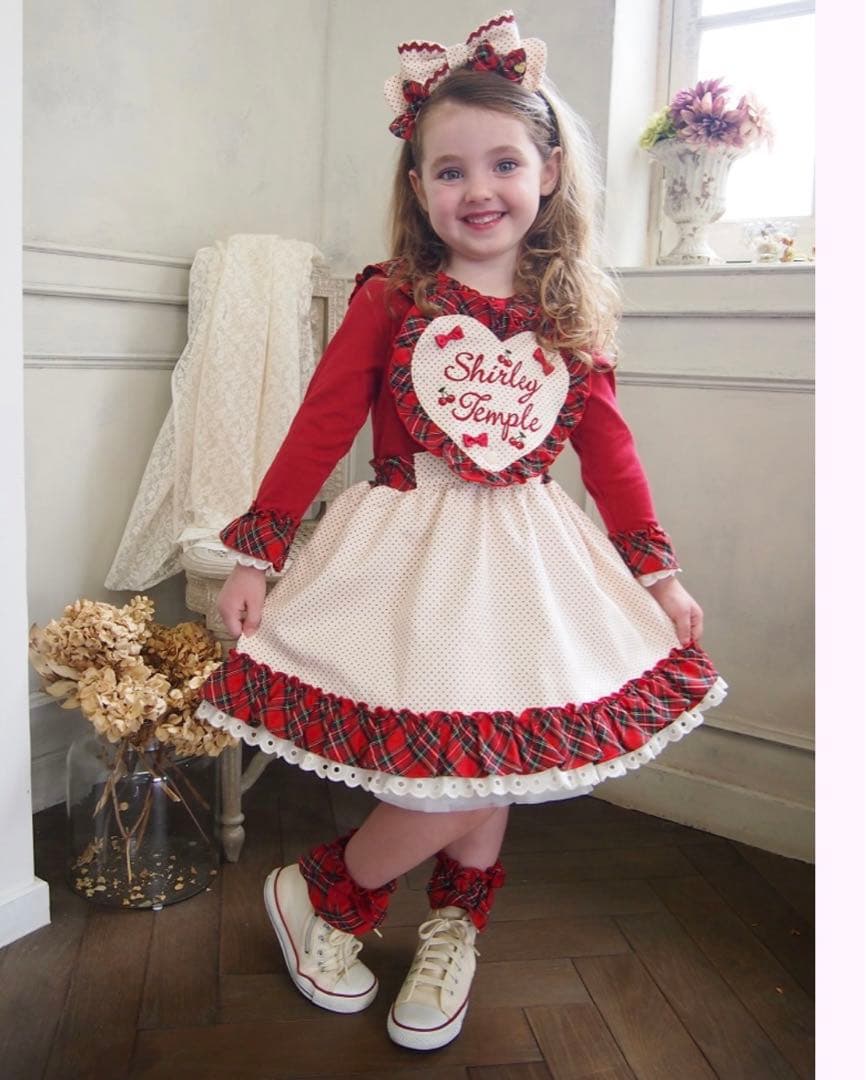 セール　 シャーリーテンプル　ハートの胸当てジャンパースカート三越伊勢丹限定品