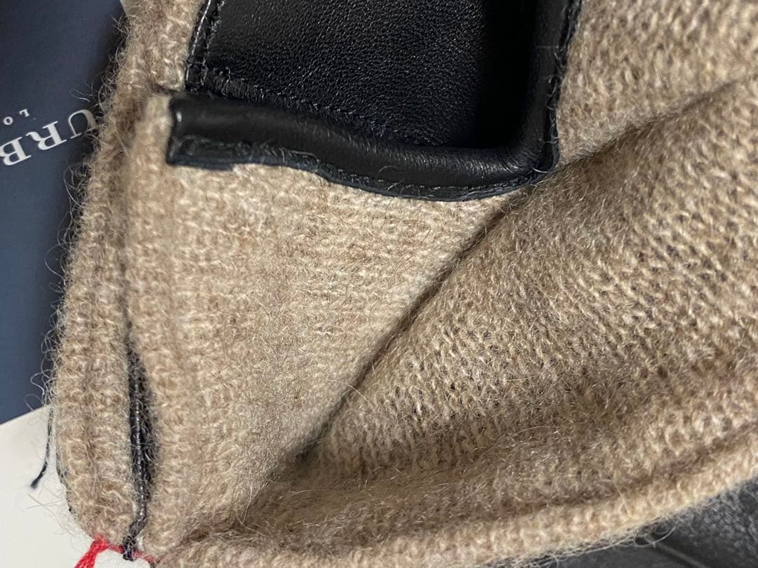 専用　　希少❤️バーバリー　メンズ高級革&カシミア混手袋