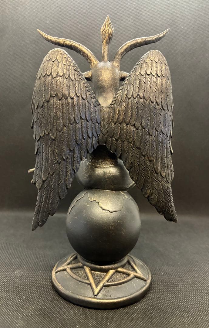 バフォメット像26cm2体セットエリファスレヴィ　テンプル騎士団バホメット置物