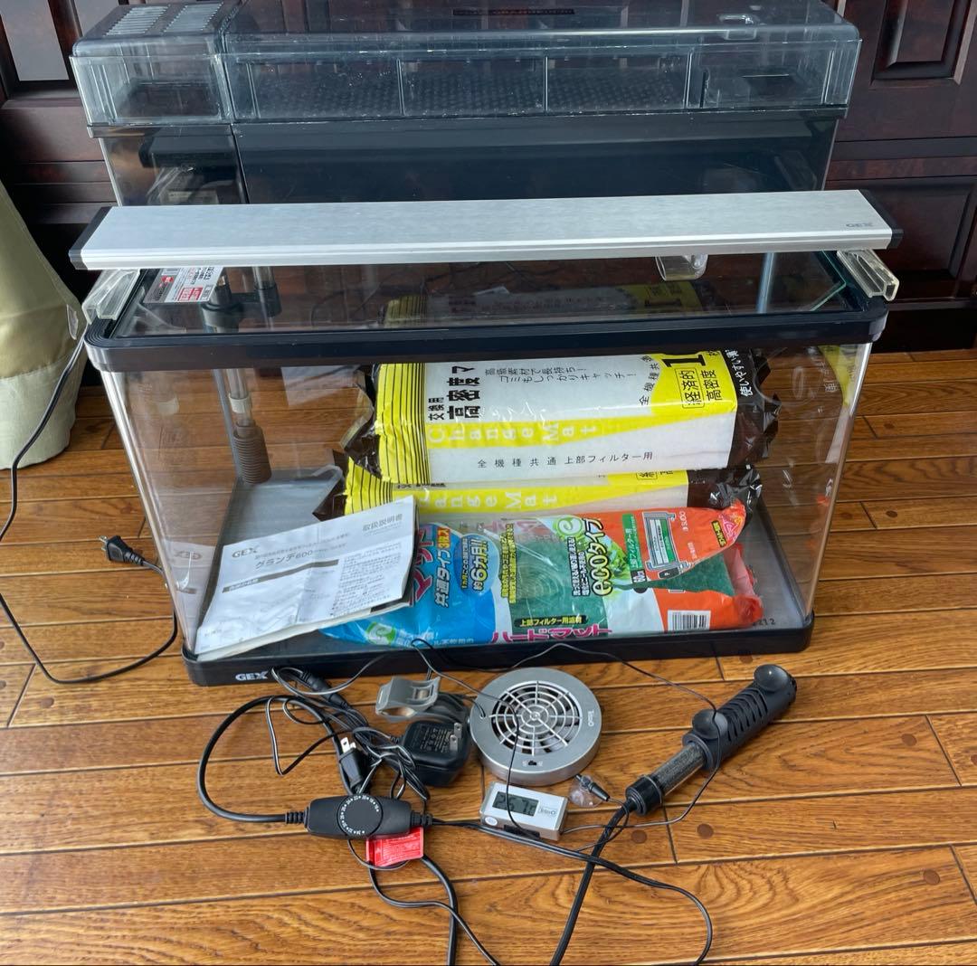 GEX 60cm曲げガラス水槽セット