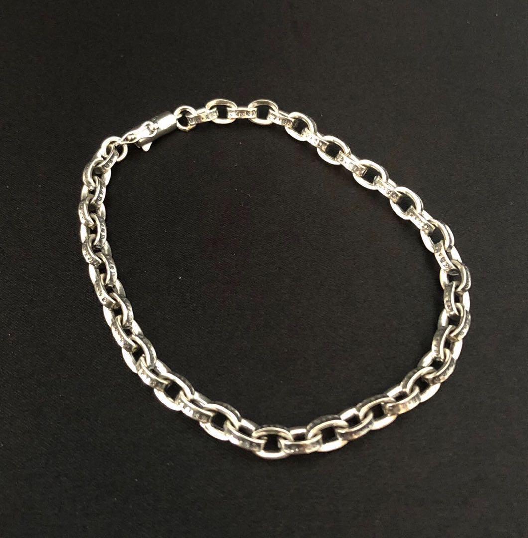 シルバー925 ペーパーチェーン　ブレスレット　20cm 2-33 4404