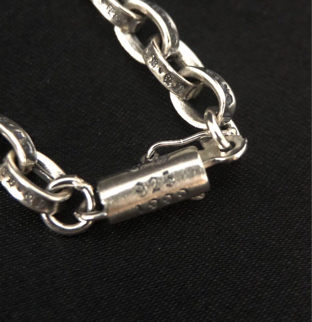 シルバー925 ペーパーチェーン　ブレスレット　20cm 2-33 4404