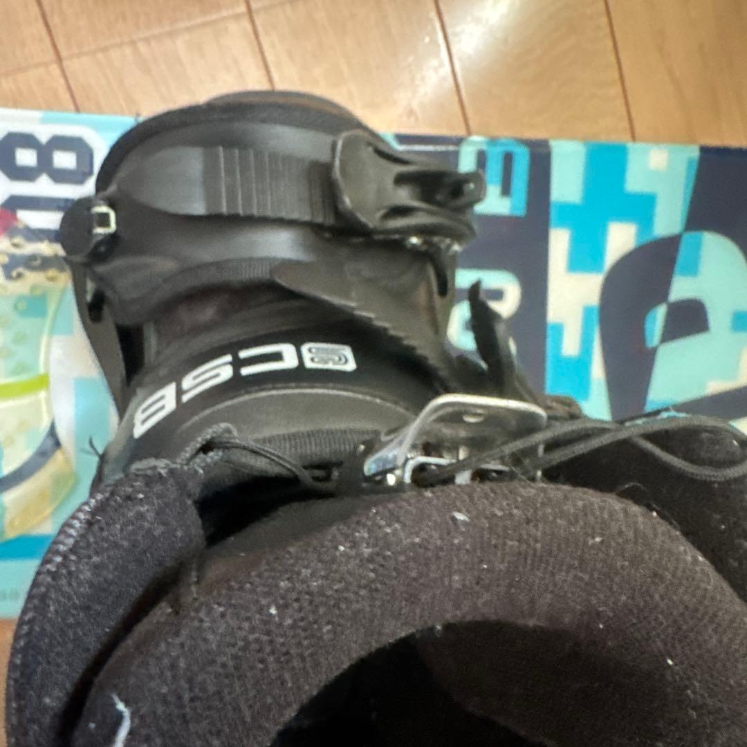 ジャンク品　スノーボード 青/黒 グラフィックデザイン　108センチ3点セット