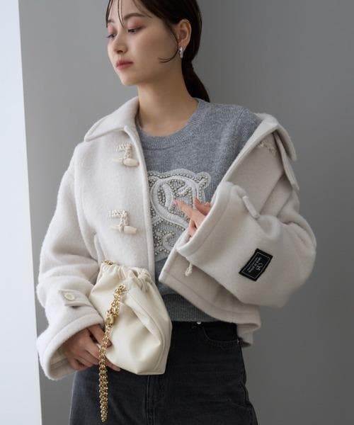 【美品】24AW スナイデル ウールシャギーショートダッフル アイボリー 完売品