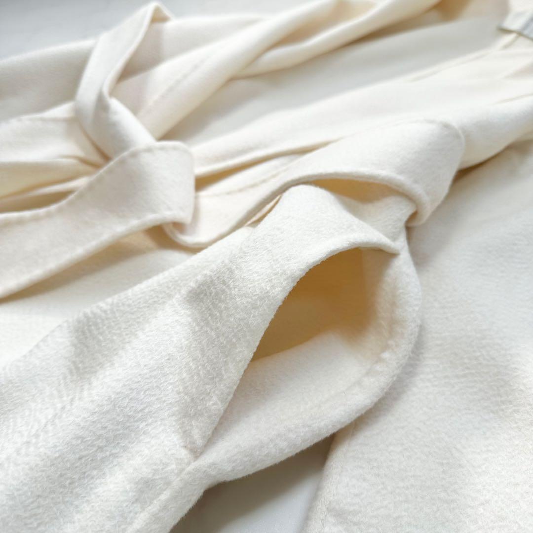 名品◎セルフォード FOODED リバーコート Aライン アイボリー 38