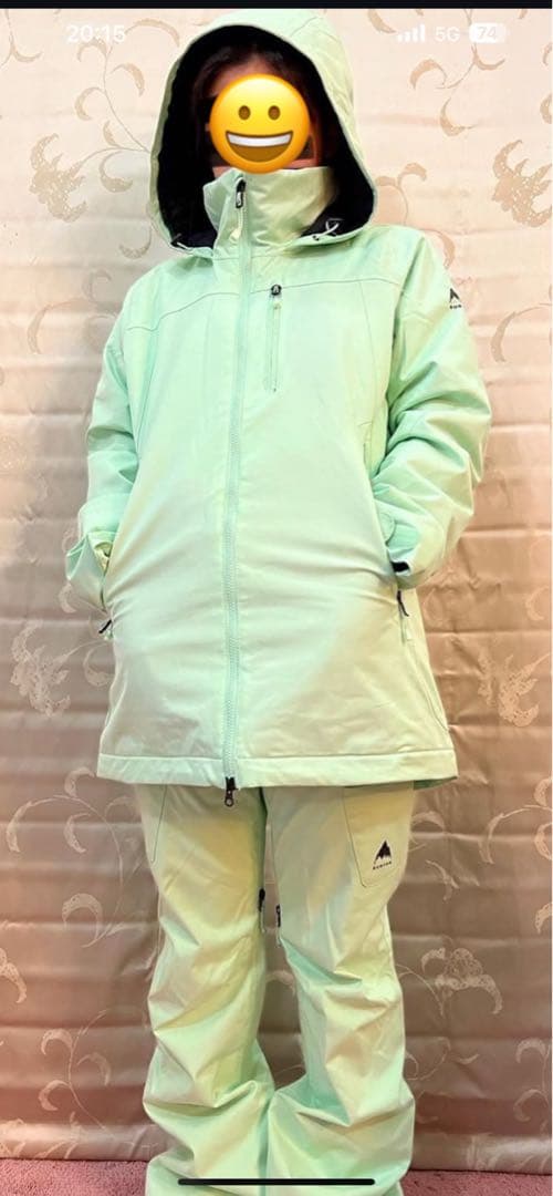 Burton フード付きスノーボードウェア ミントグリーン