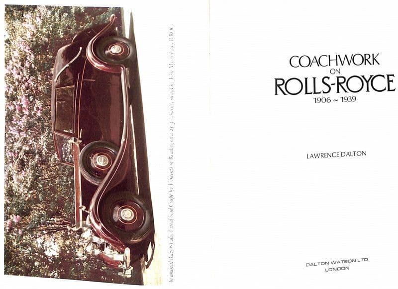 ロールスロイス古書 coachwork on rolls-royce