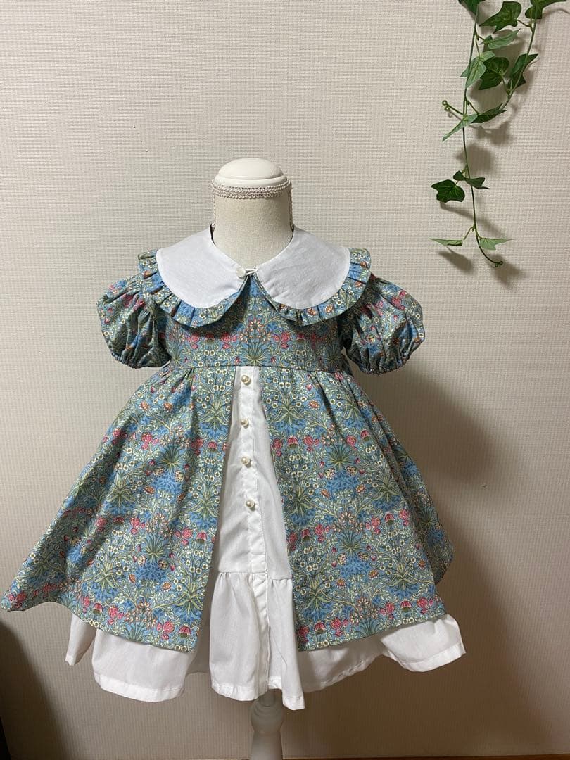 ハンドメイド　ウエストギャザーワンピース　90cm 2着