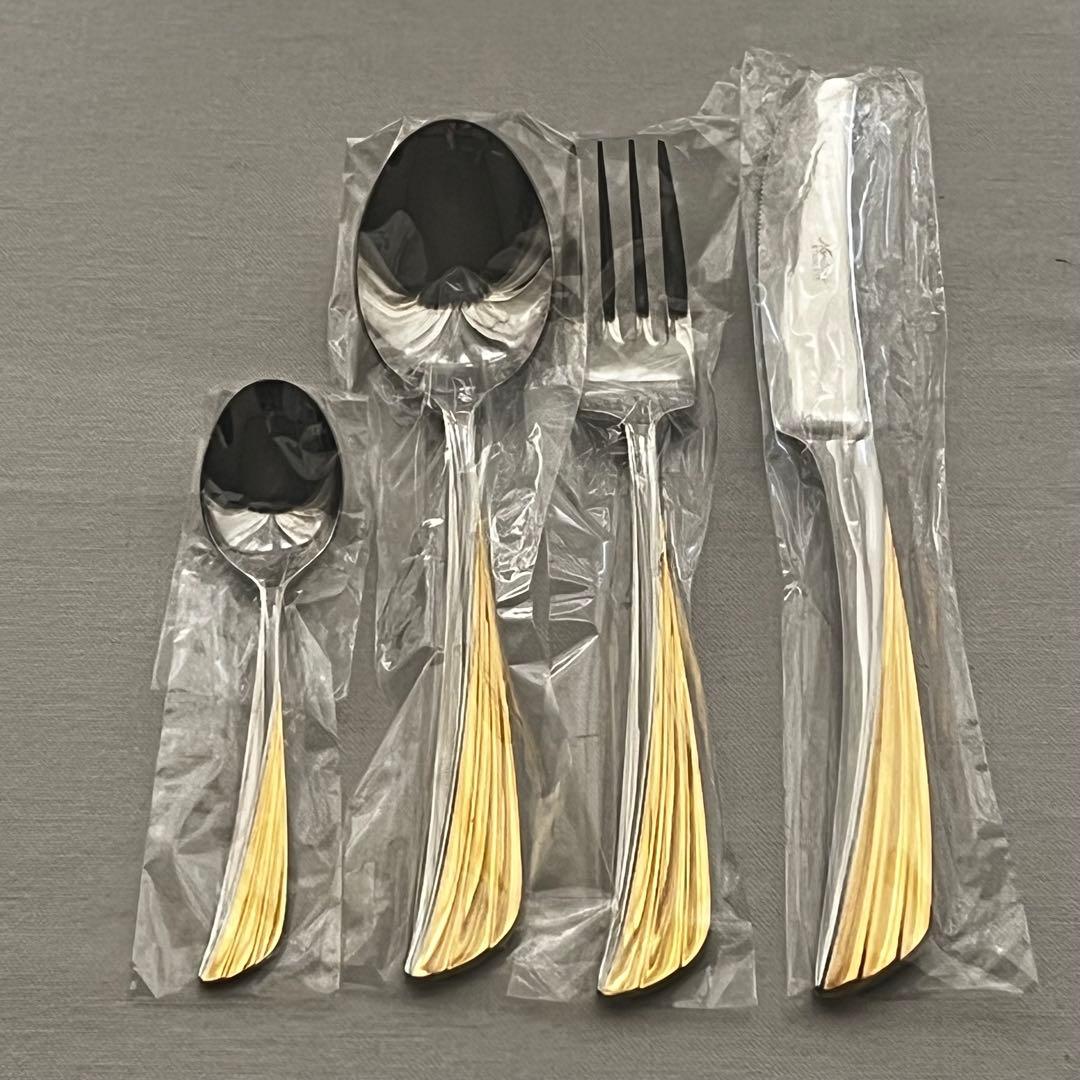 ノリタケ ゴールドウィング ステンレス 金彩 カトラリー スプーン 20本