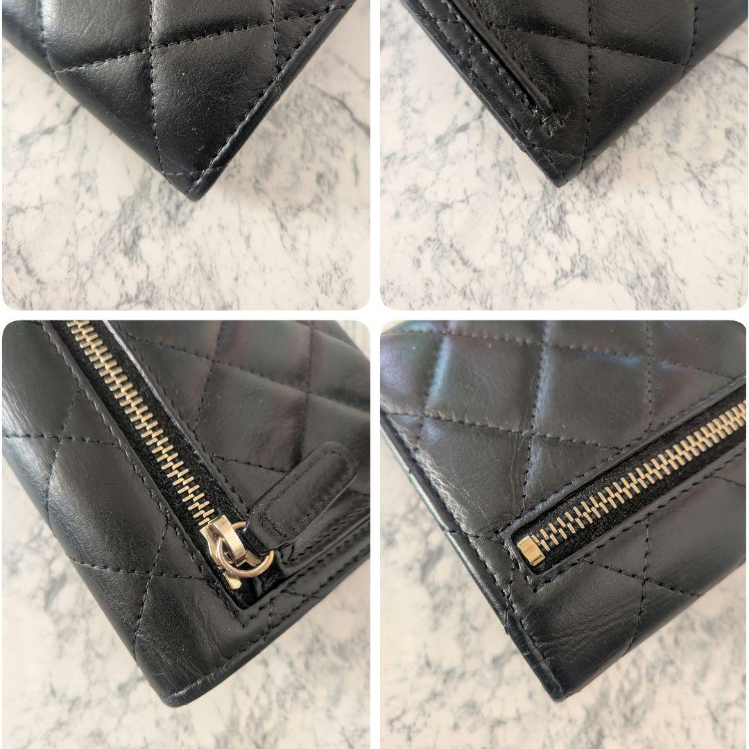 美品 シャネル マトラッセコンパクト財布 ココマーク パールウォレット