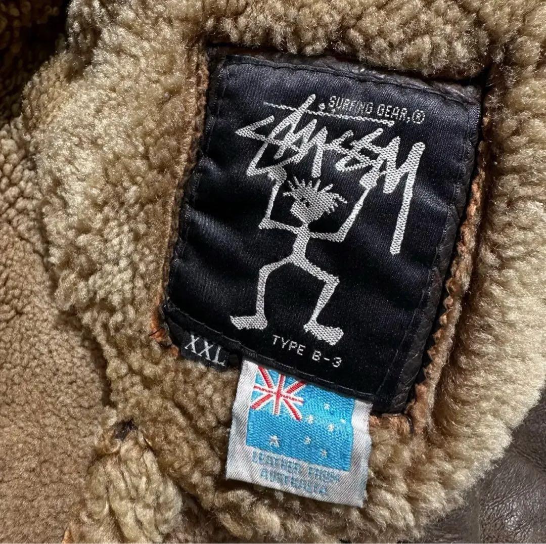 STUSSY ステューシー B-3 ラムスキン　ムートン ブルゾン ジャケット
