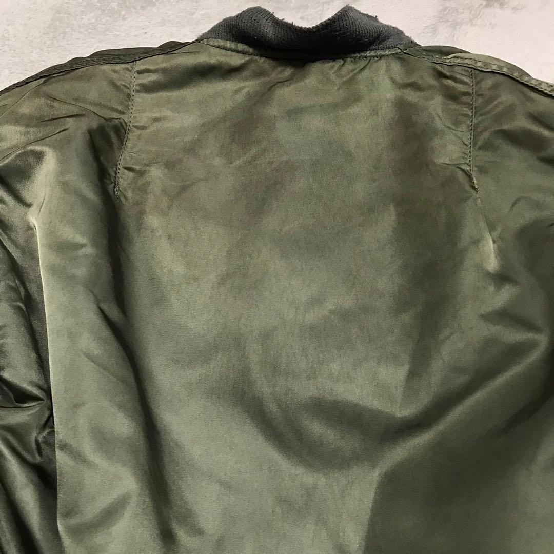 90s ALPHA ビンテージフライトジャケット　MA-1 USA製 オリーブ