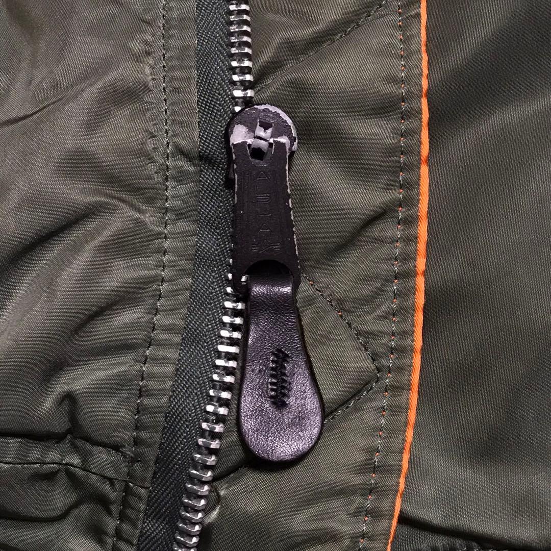 90s ALPHA ビンテージフライトジャケット　MA-1 USA製 オリーブ