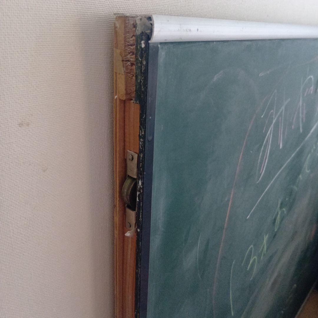学校用黒板　木製　廃校になった学校で実際に使われていたもの　2