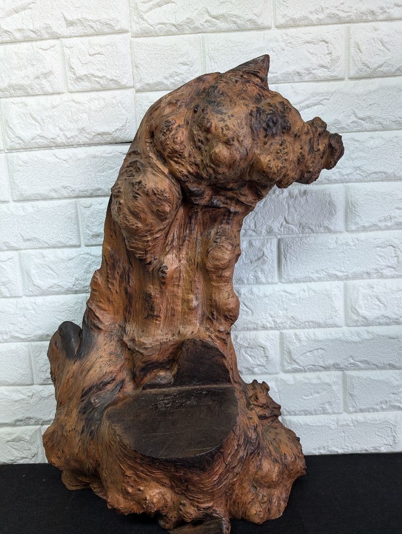 天然木 根材　花台・飾り台 原木 彫刻台 仏像台 置物台 高さ約58cm