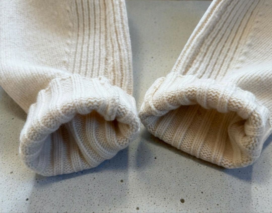 TOMORROWLAND マカフィー　ラムカシミヤ クルーネックプルオーバー　白