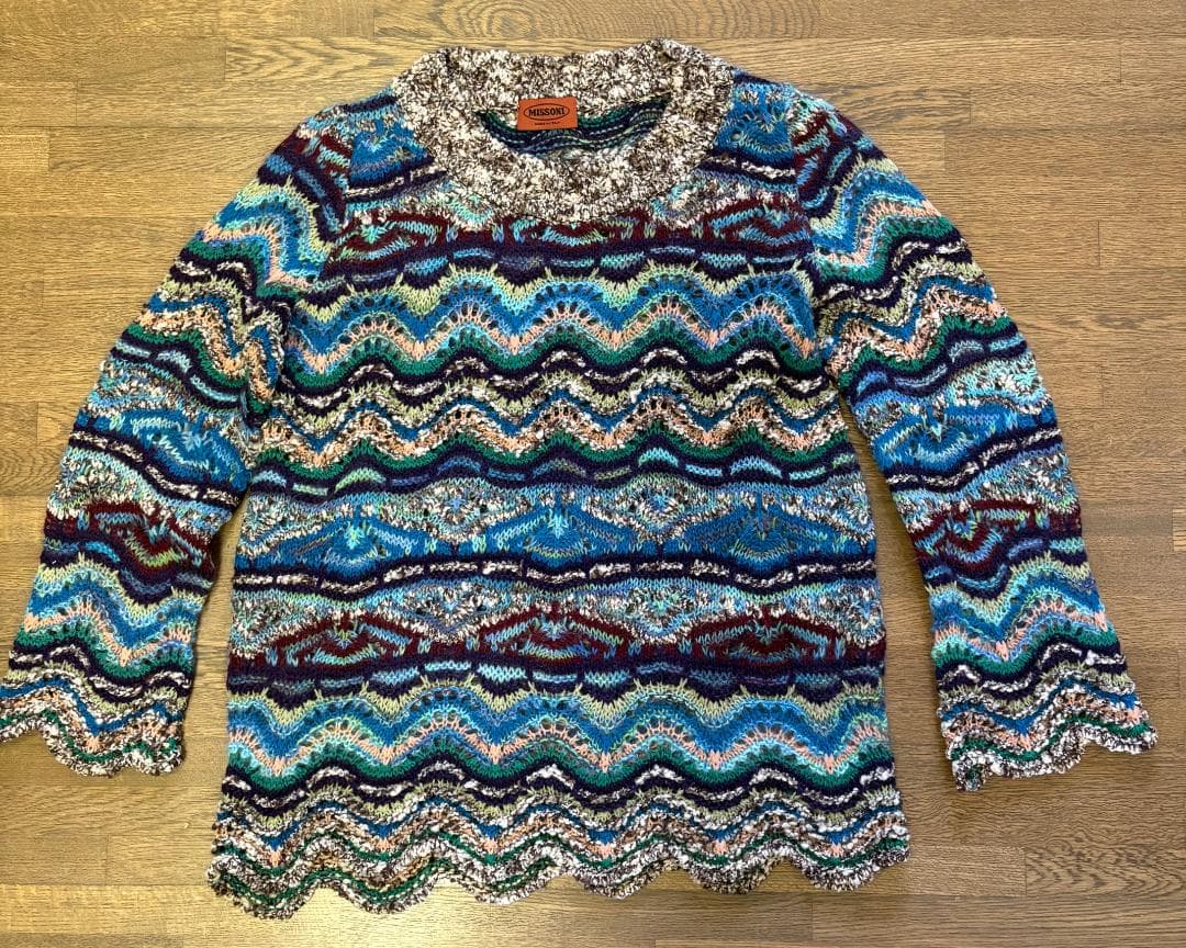 MISSONI ミッソーニ マルチカラー ニットセーター 総柄 イタリア製