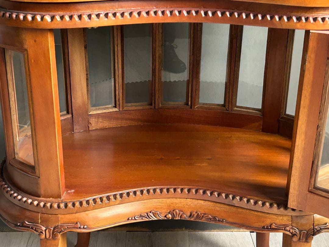 イタリア　マリナ　カッシーリ　ボトルショーケース　マホガニー材　高級　KH