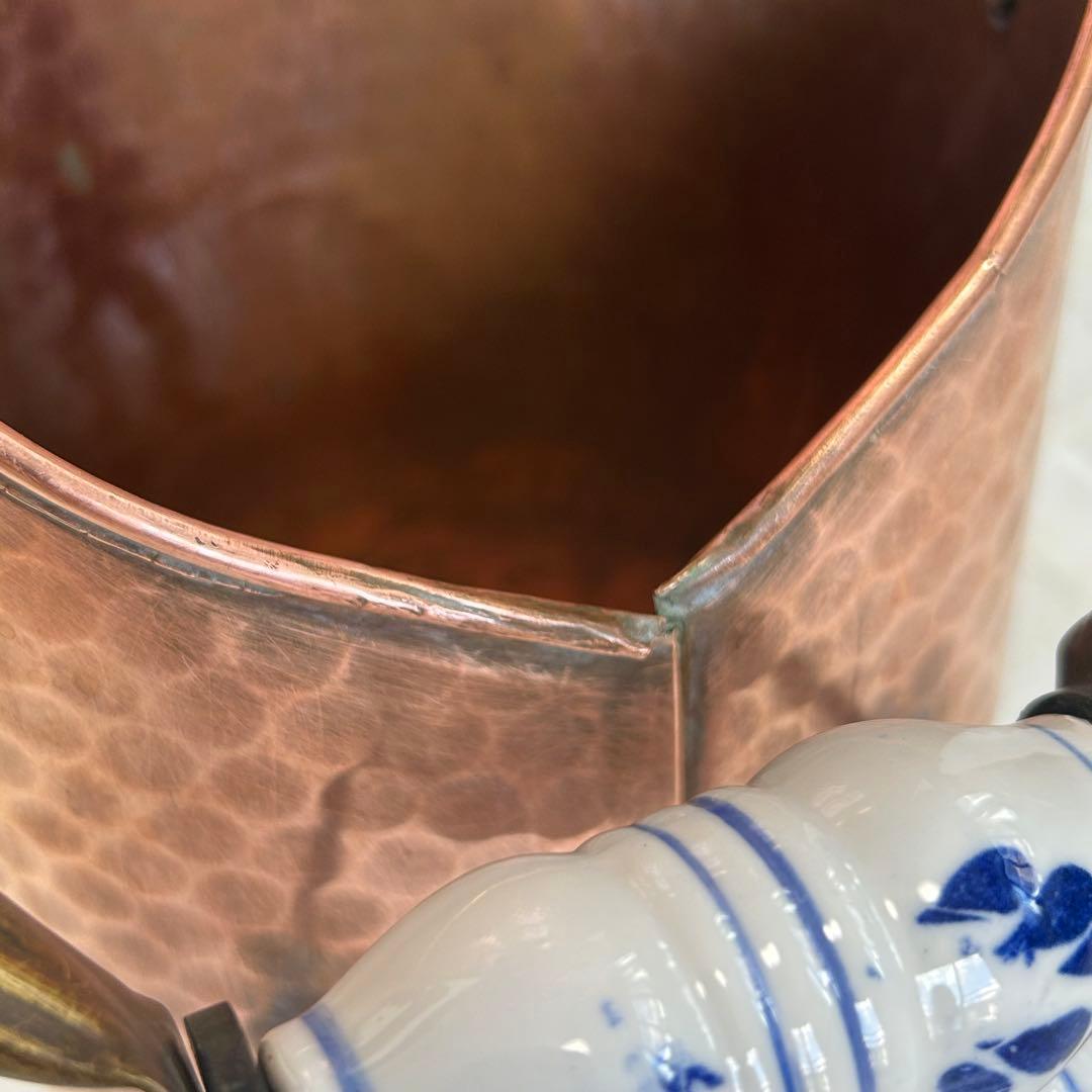 銅製 アンティーク フラワーポット