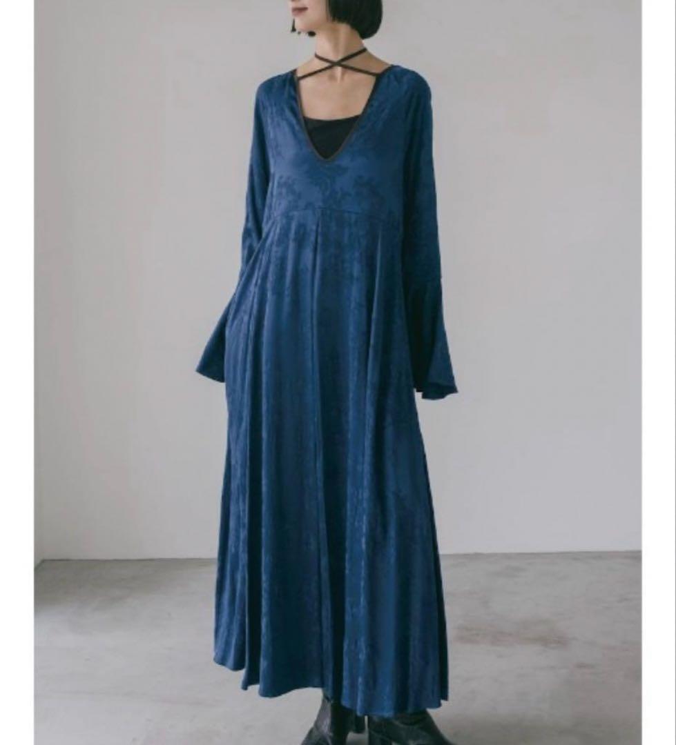 sahara marte フラワージャガードパイピングドレス