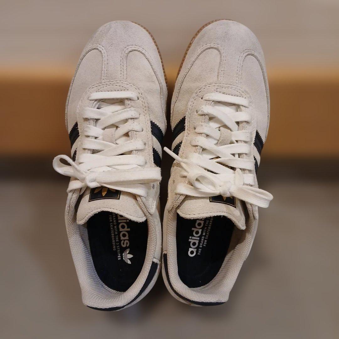 adidas Samba ADV スニーカー ホワイト/ブラック 24.0cm